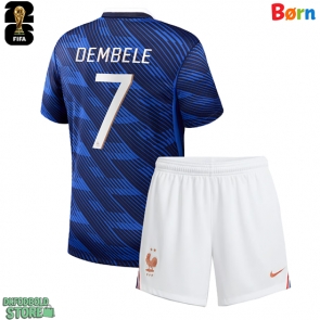 Frankrig Ousmane Dembele #7 Replika Babytøj Hjemmebanesæt Børn VM 2026 Kortærmet (+ Korte bukser)